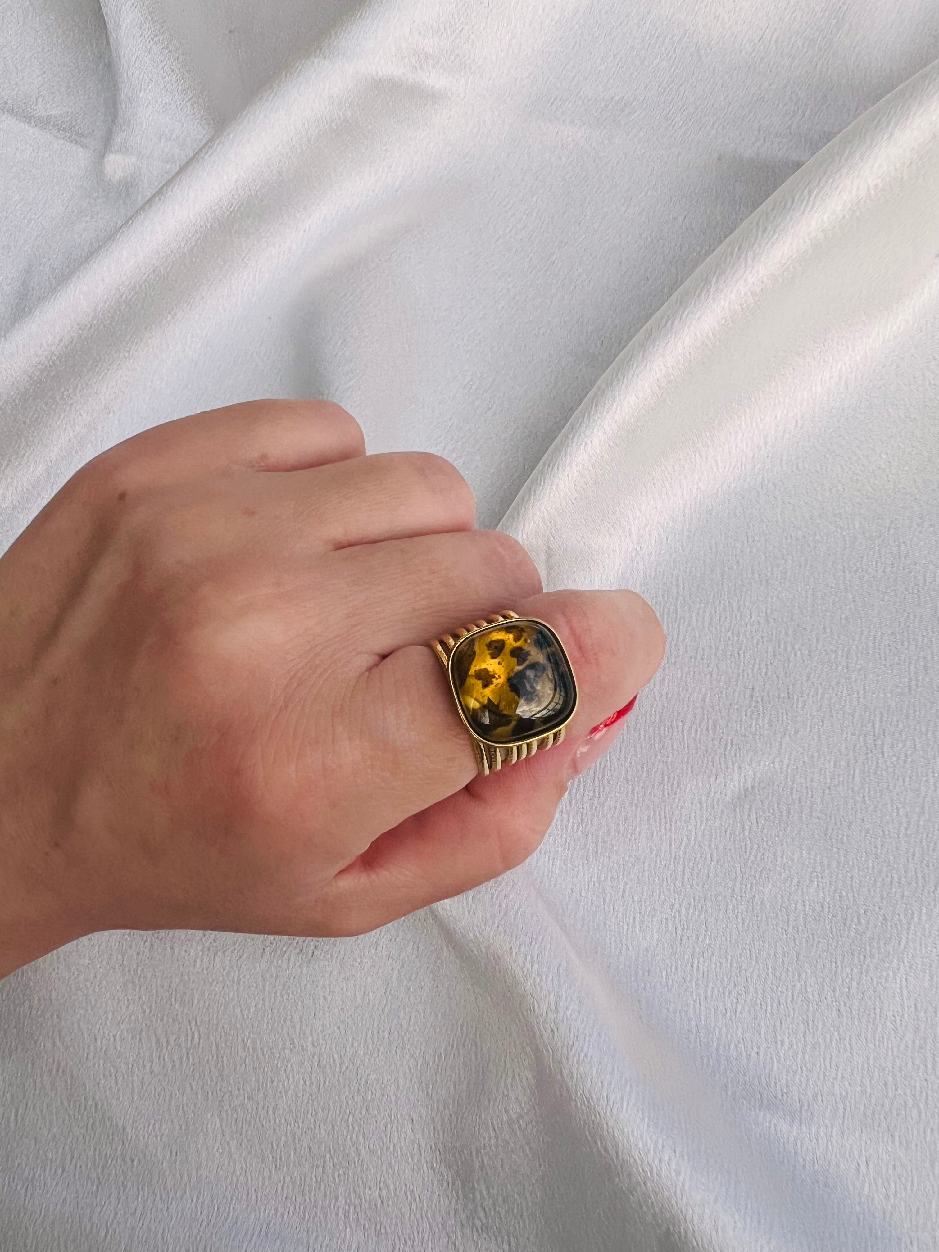 Leopard print δακτυλίδι