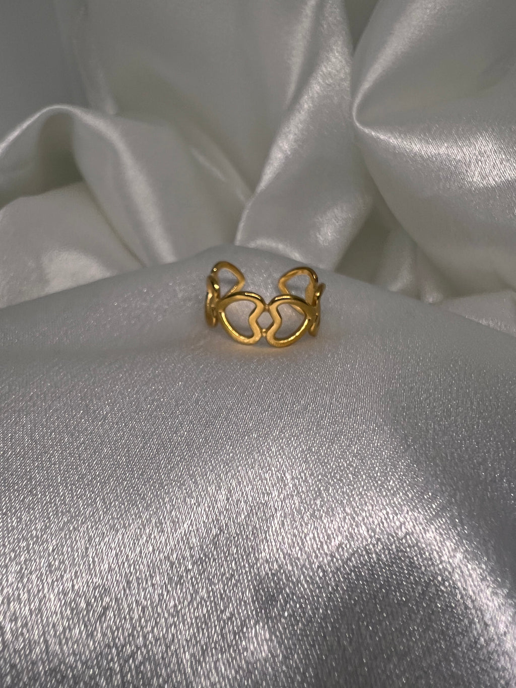 Ατσάλινο δακτυλίδι με καρδιές