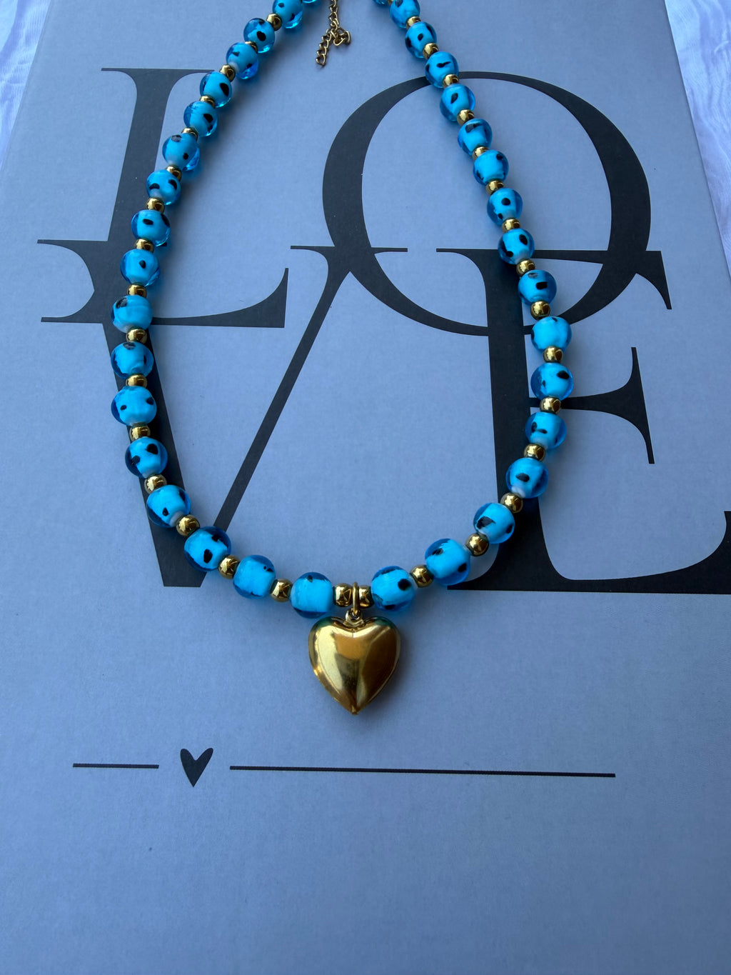 Blue Murano heart