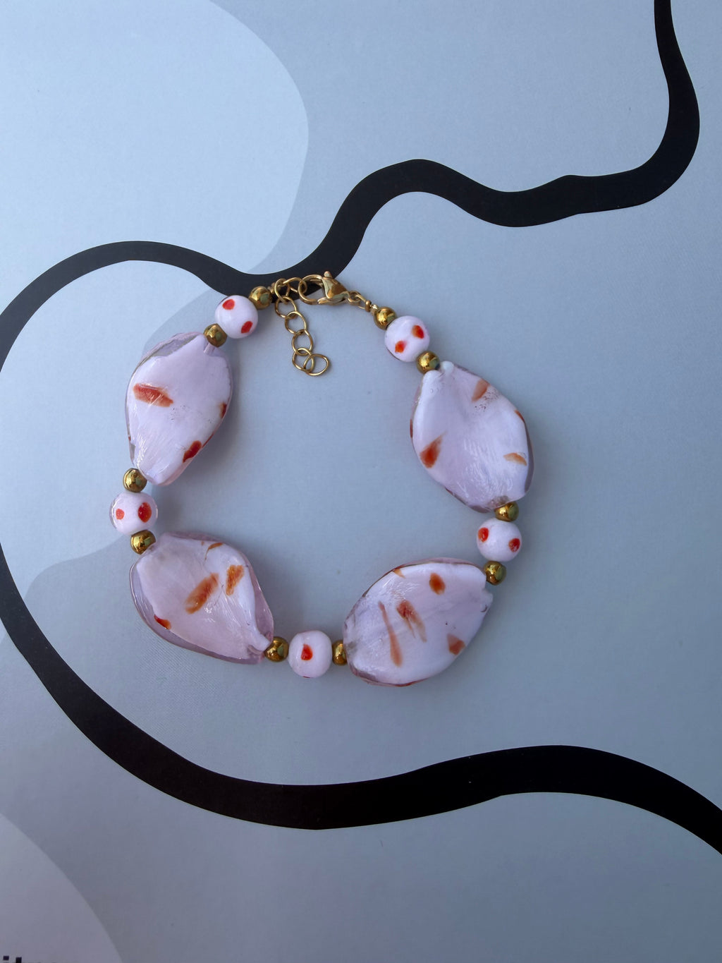 Rose Murano bracelet