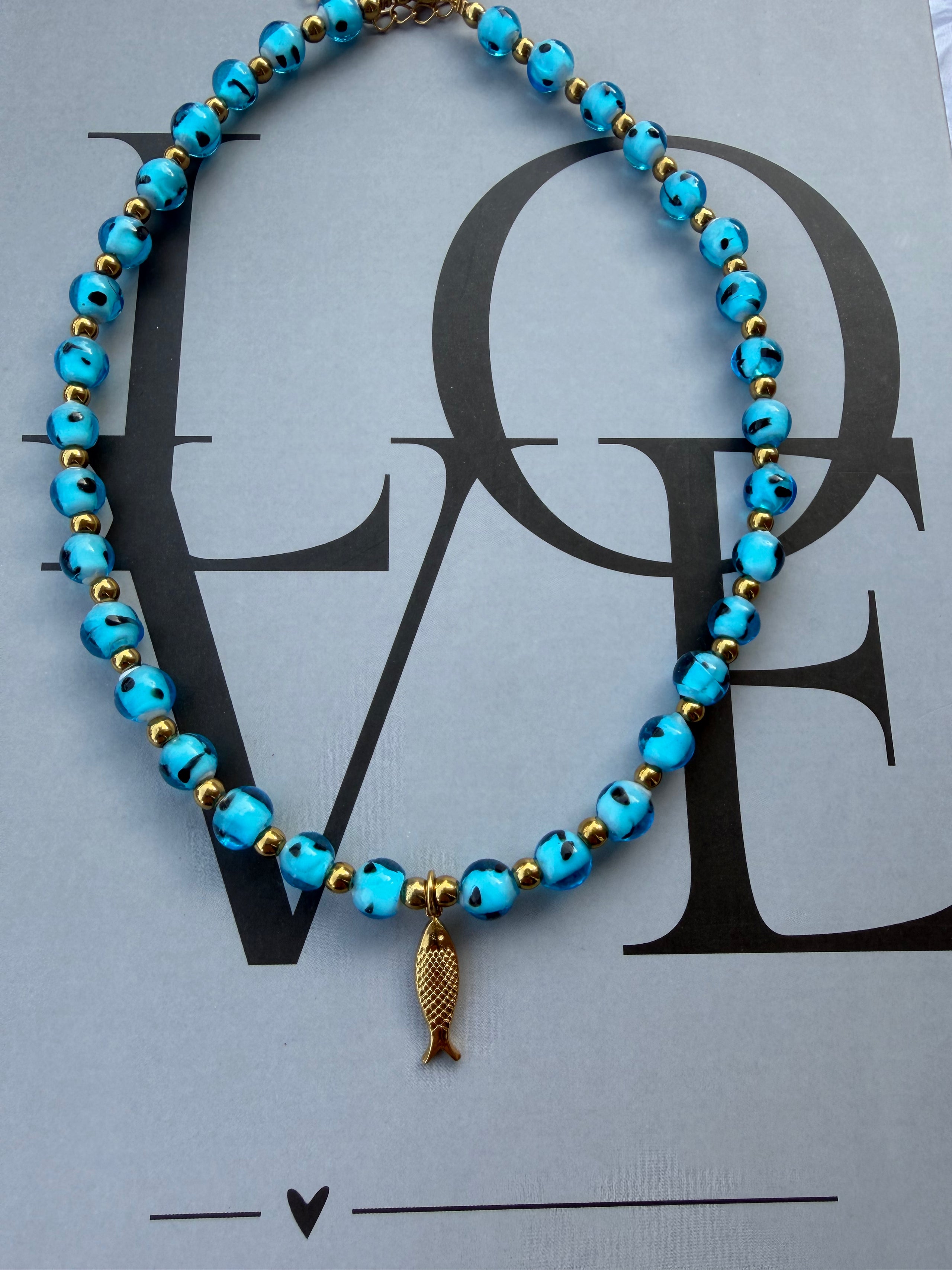 Murano blue fish