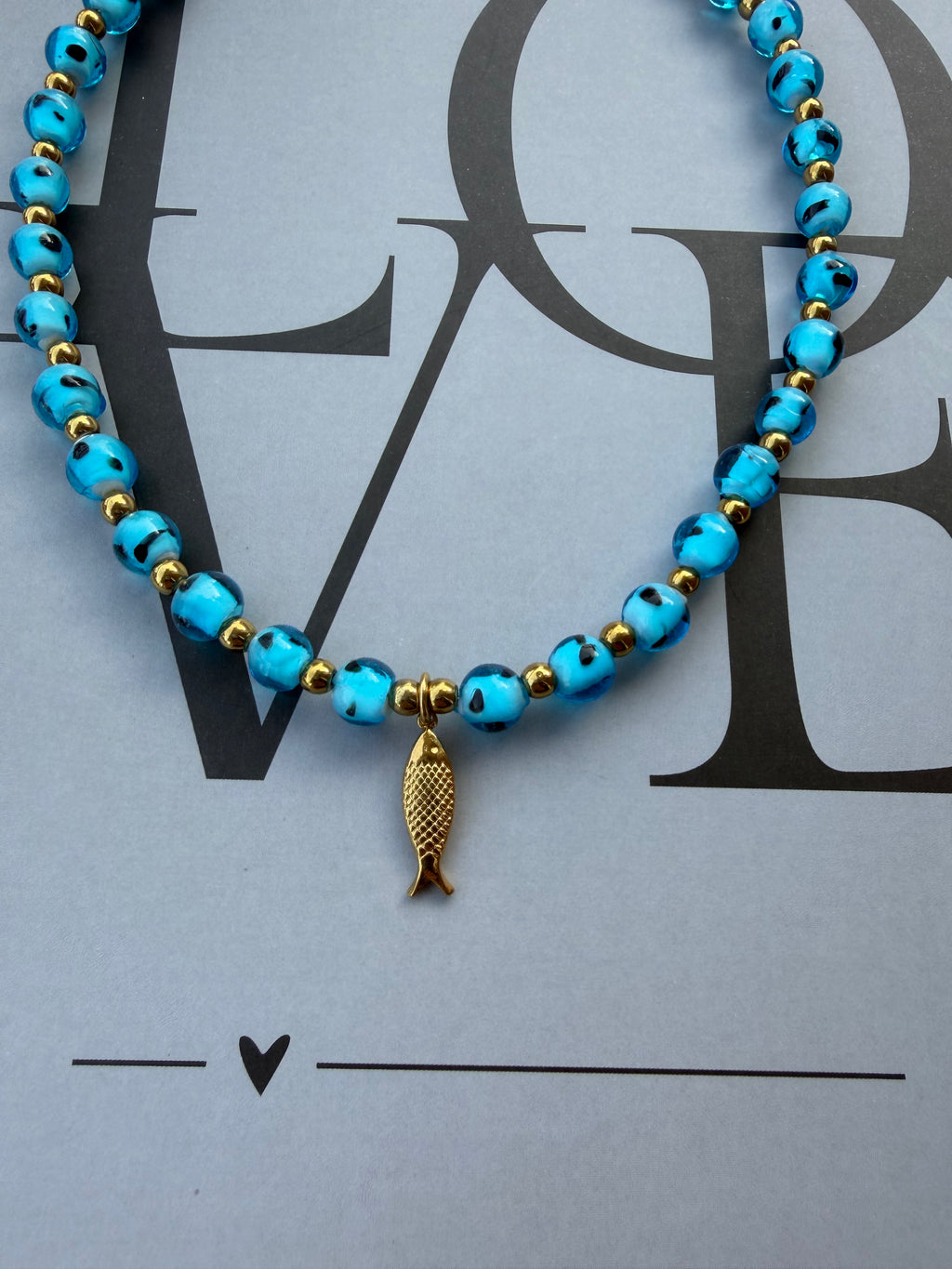 Murano blue fish
