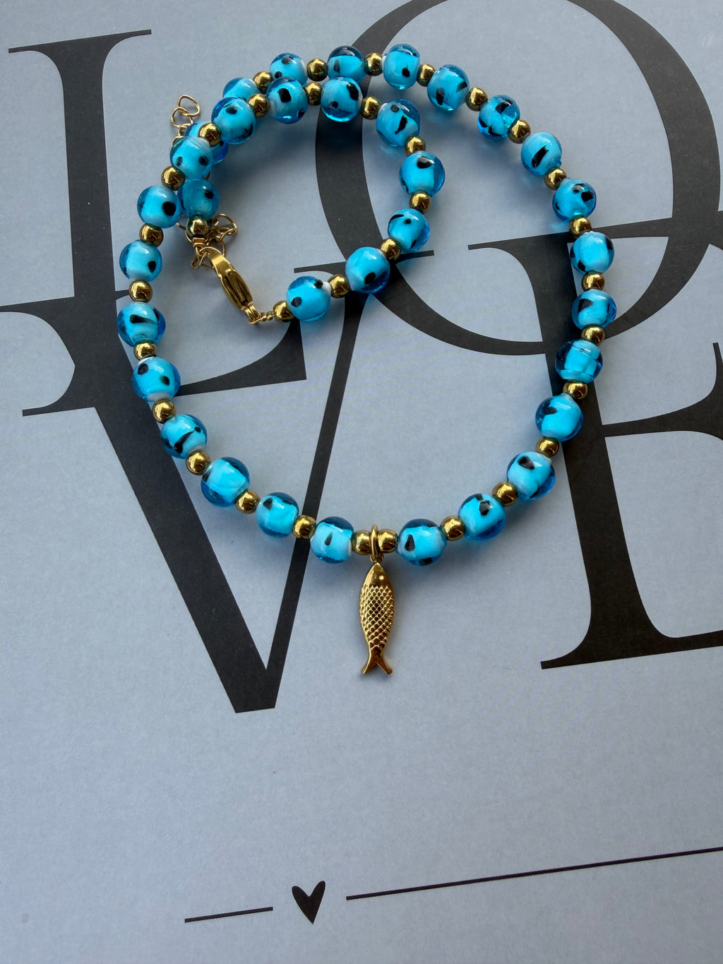 Murano blue fish