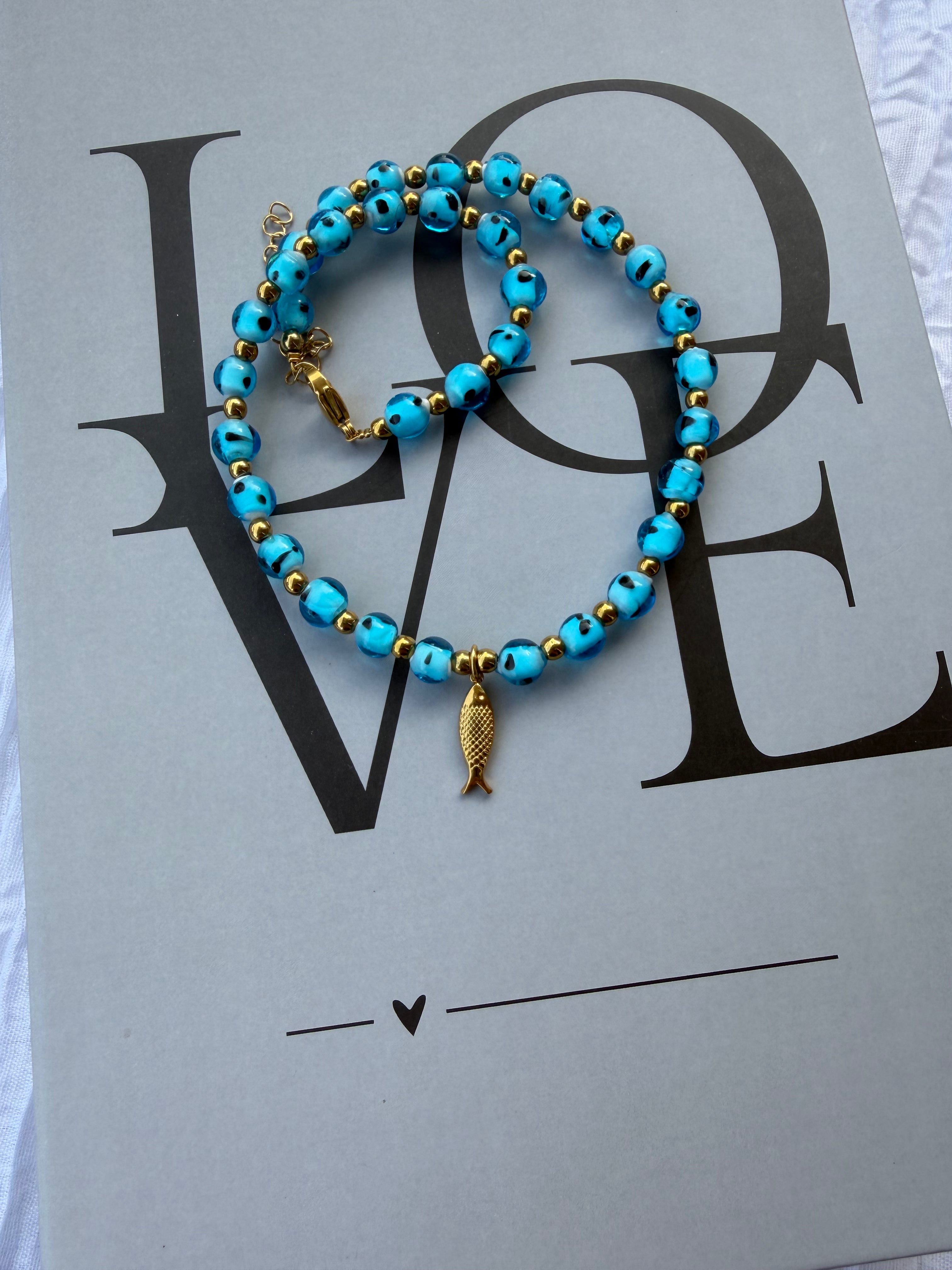 Murano blue fish